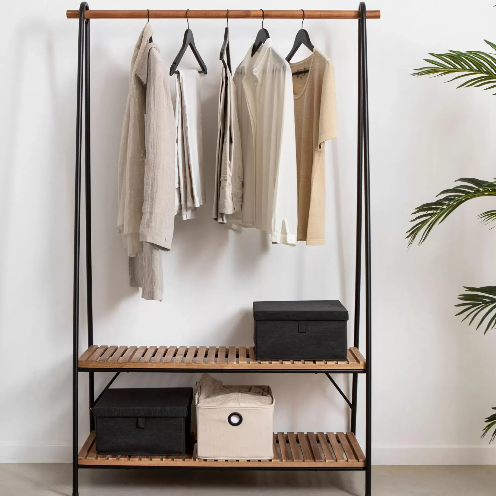 CASA Acacia Ropero Negro Cheap