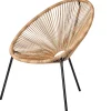 CASA Acapulco Silla Lounge Negro, Natural Flash Sale