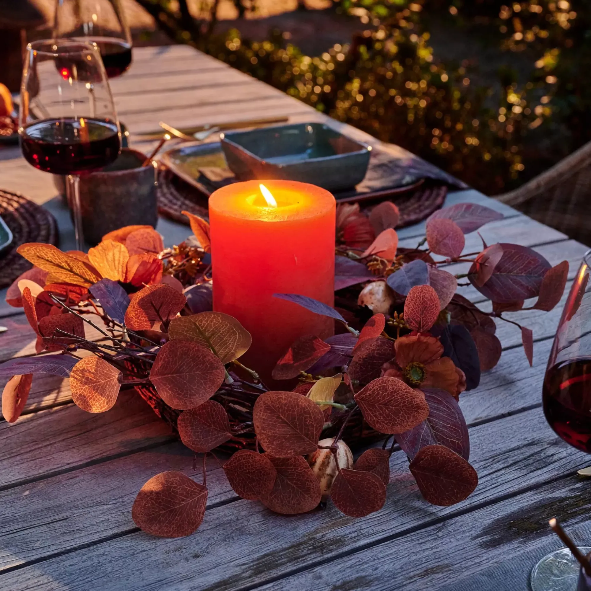 CASA Autumn Corona De Hojas Marron Store