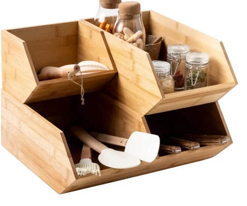 CASA Bamboo Organizador Apilable Natural Fashion