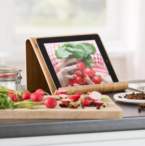 CASA Bambus Soporte Tableta Atril De Cocina Natural Hot