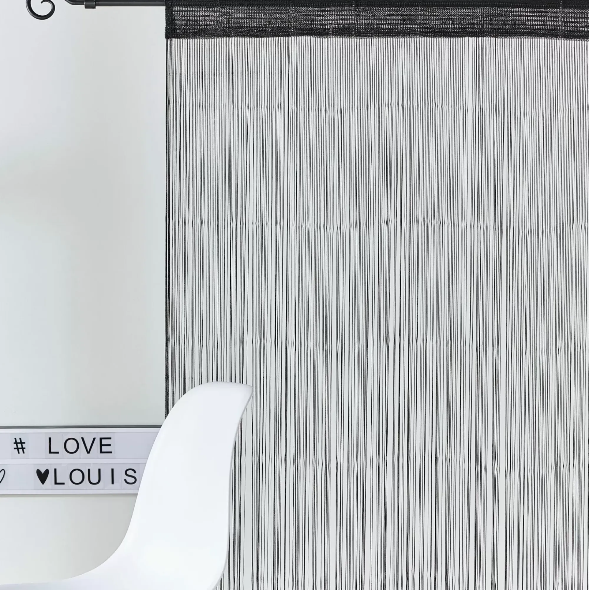 CASA Black Cortina De Flecos Negro Cheap