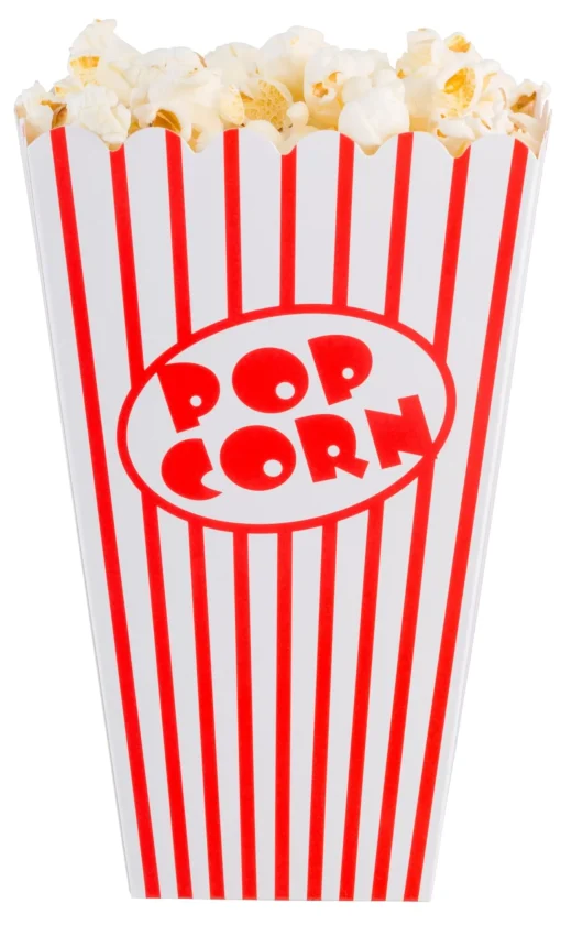 CASA Cinema Vaso De Palomitas Juego De 8 Blanco, Rojo Fashion