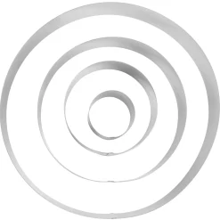 CASA Damier Anillo Para Tarta Juego De 4 Plateado Online