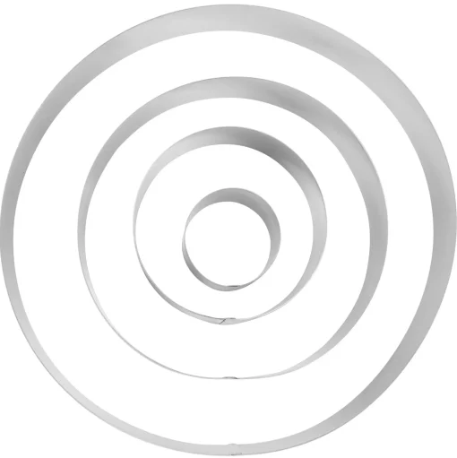 CASA Damier Anillo Para Tarta Juego De 4 Plateado Online