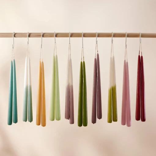 CASA Duo Velas Largas Juego De 2 Menta Store