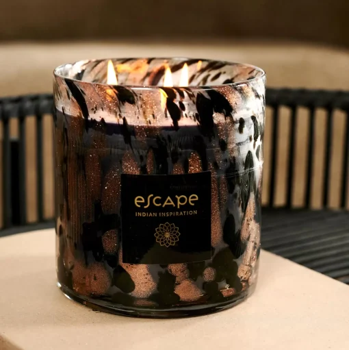 CASA Escape Indian Inspiration Vela Perfumada Xl Negro, Cobrizo, Multicolor Fashion