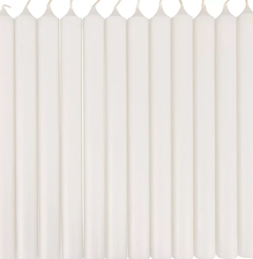 CASA Fina Velas Juego De 12 Blanco Best Sale