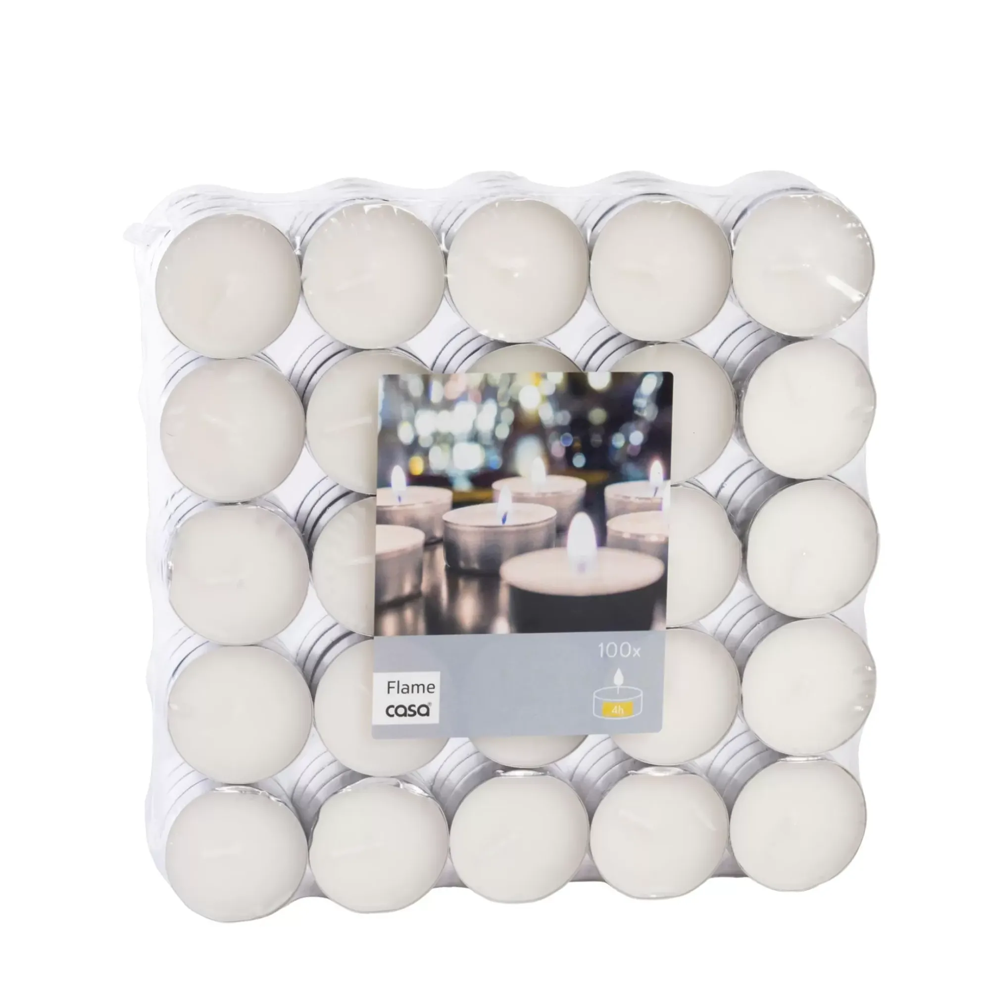 CASA Flame Velas Pequenas Juego De 100 Blanco Hot