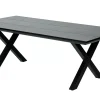 CASA Formax Mesa De Jardín Con Patas En X Negro Flash Sale