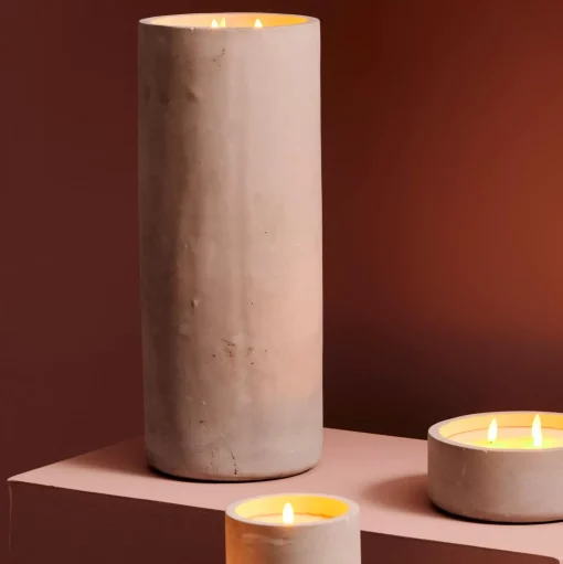CASA Fuego Vela Led Solar Gris Claro Fashion