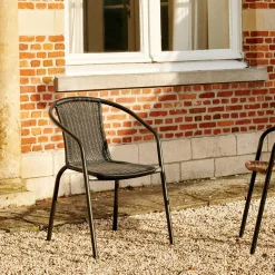 CASA Gerona Silla Apilable Negro Flash Sale