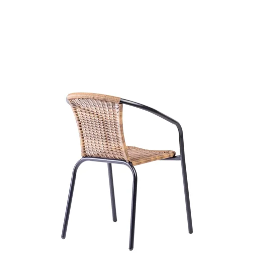 CASA Gerona Silla Apilable Negro, Natural Online
