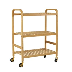 CASA Helge Estanteria Con Rueda Natural Cheap