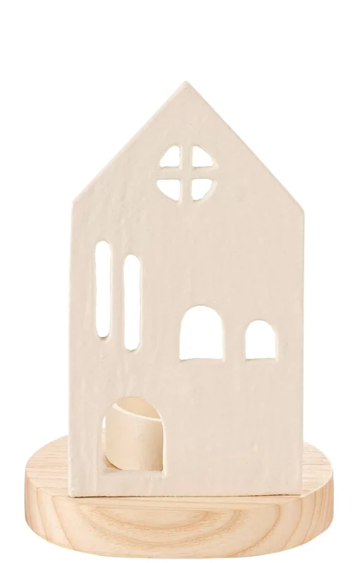 CASA Home Soporte Para Vela Pequena Blanco, Natural Cheap