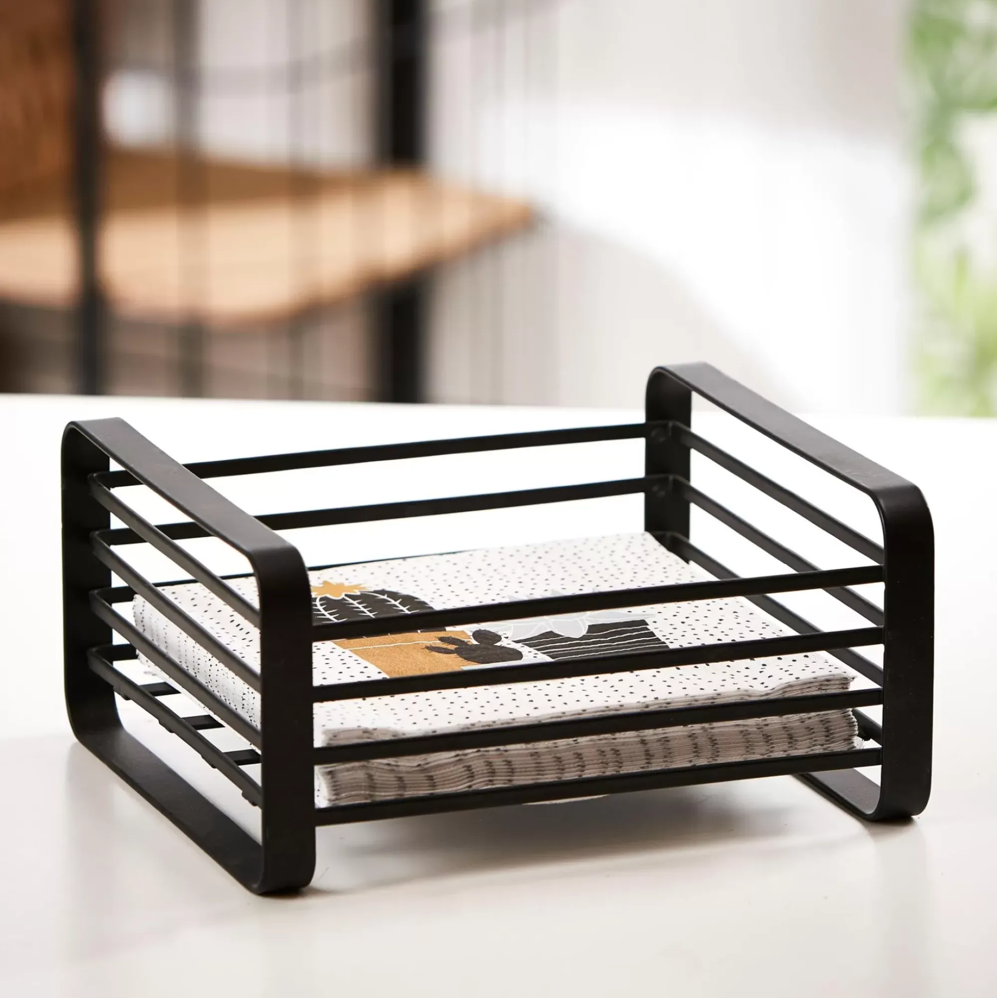 CASA Industria Servilletero Negro Discount