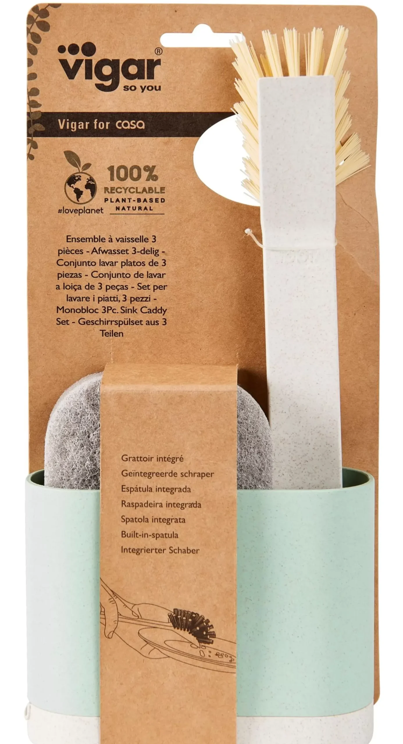 CASA Jasmin Cepillo Lavaplat/Sop Con Esponja Verde Cheap