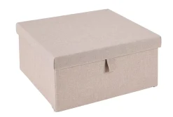 CASA Linolux Caja De Almacenaje Con Tapa Beis Online