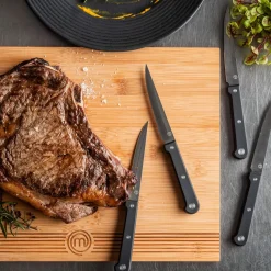 CASA Masterchef Juego De 4 Cuchillos Carne Negro Clearance