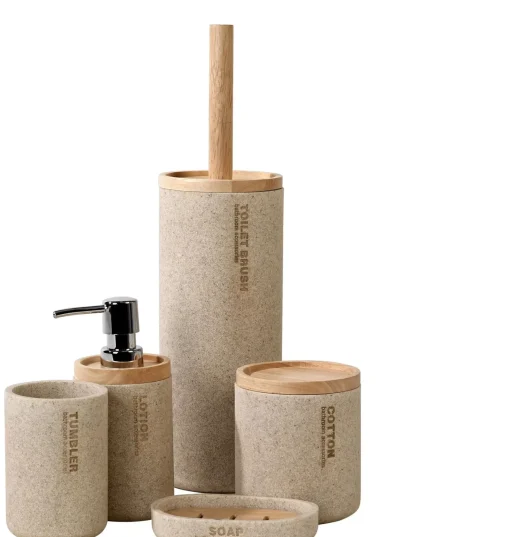 CASA New Resin Cepillo Wc En Soporte Natural Cheap