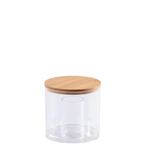 CASA Organoo Soporte De Bastoncillos Transparente, Natural Shop