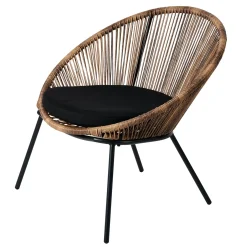 CASA Papayo Silla Lounge Con Cojin Natural Flash Sale