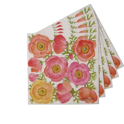 CASA Poppy Paquete De 20 Servilletas Rojo Best Sale