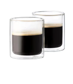 CASA Relax Vaso De Doble Pared Juego De 2 Transparente New