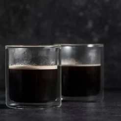 CASA Relax Vaso De Doble Pared Juego De 2 Transparente New