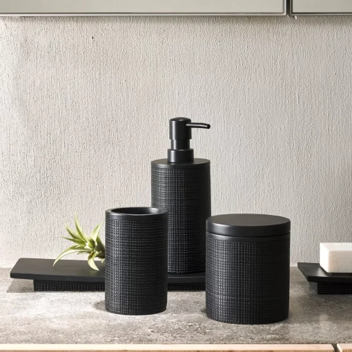 CASA Samourai Soporte De Algodones Con Tapa Negro Store
