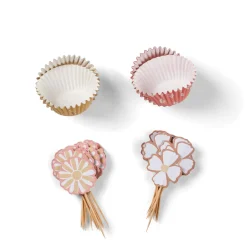 CASA Springtime Juego Para Cupcakes Juego De 48 Menta, Morado Claro Store