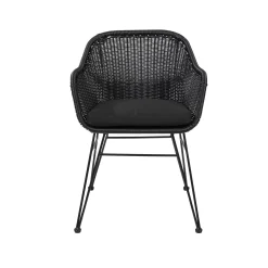 CASA Vienna Silla De Comedor Asiento Negro Flash Sale
