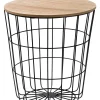 CASA Wire Mesa Auxiliar Negro, Natural Cheap